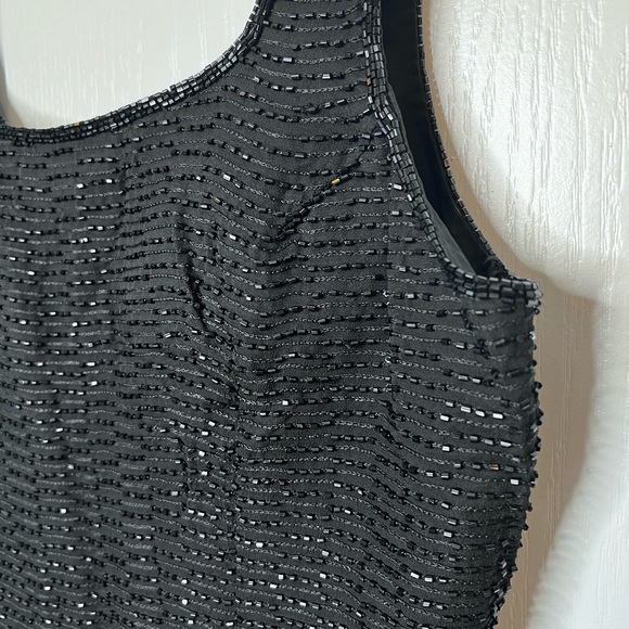 ANDRETTA DONATELLO Retro Black Beaded Whimsigoth Witchy Corsette Camisol… - Picture 5 of 14